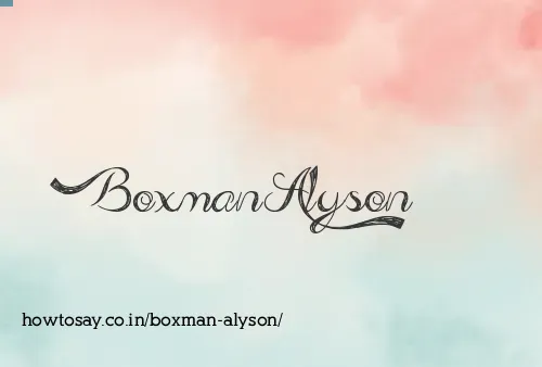 Boxman Alyson