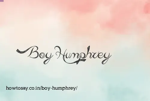 Boy Humphrey