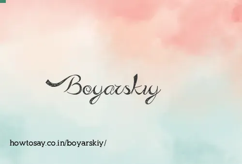 Boyarskiy