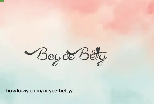 Boyce Betty