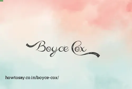 Boyce Cox