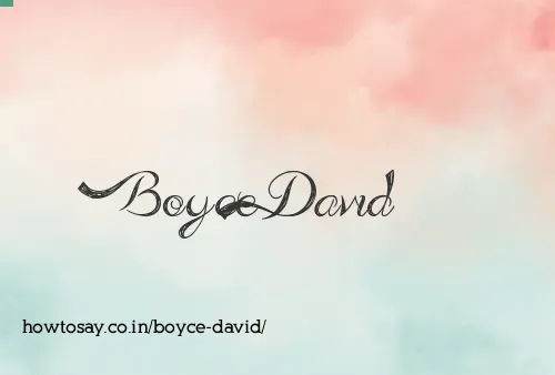 Boyce David