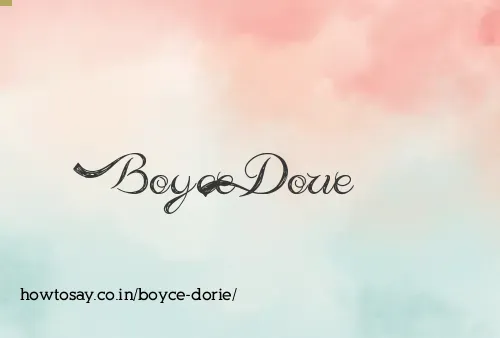 Boyce Dorie