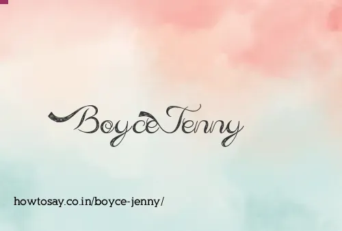 Boyce Jenny