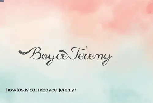 Boyce Jeremy