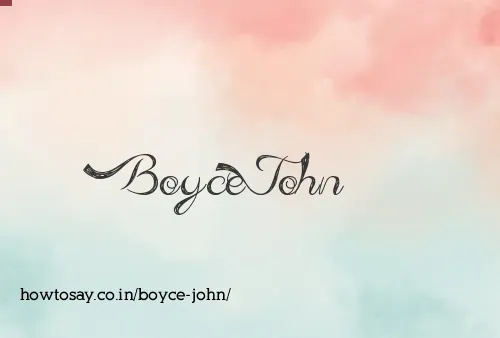 Boyce John
