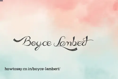 Boyce Lambert