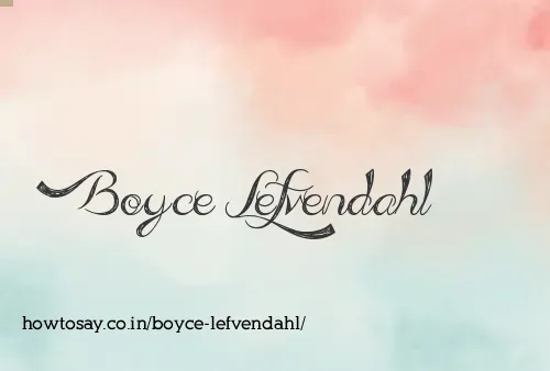 Boyce Lefvendahl