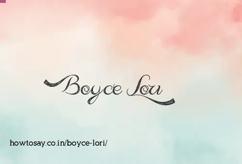 Boyce Lori