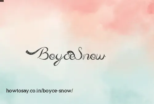 Boyce Snow