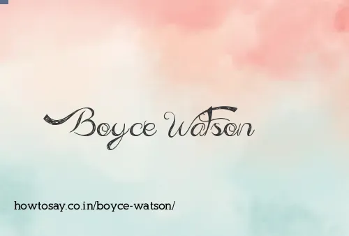 Boyce Watson