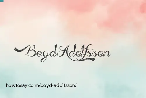Boyd Adolfsson