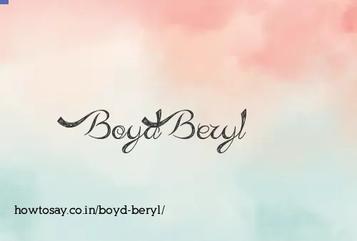 Boyd Beryl