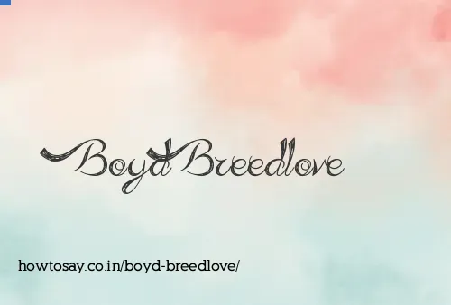 Boyd Breedlove