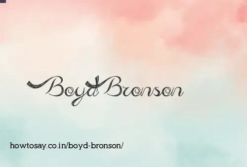 Boyd Bronson