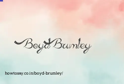 Boyd Brumley