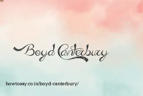 Boyd Canterbury