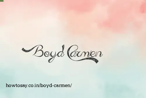 Boyd Carmen
