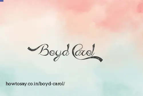 Boyd Carol