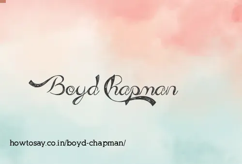 Boyd Chapman