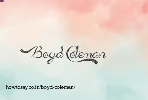 Boyd Coleman