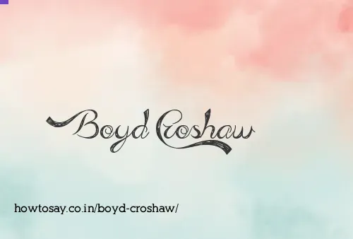 Boyd Croshaw