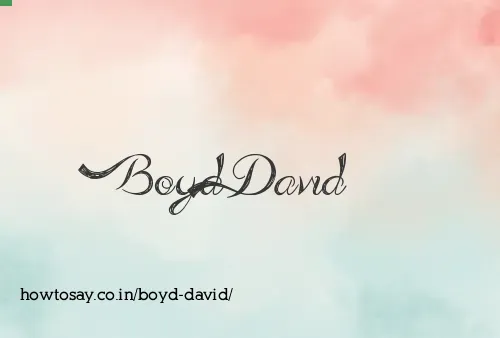 Boyd David