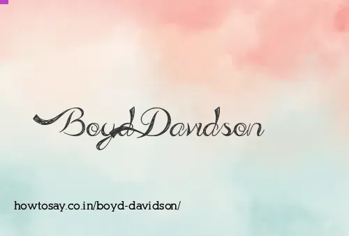 Boyd Davidson