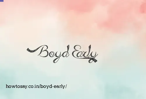 Boyd Early