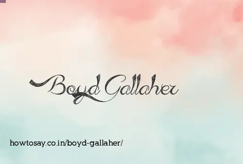 Boyd Gallaher