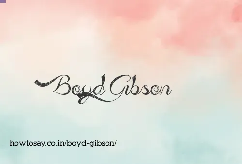Boyd Gibson