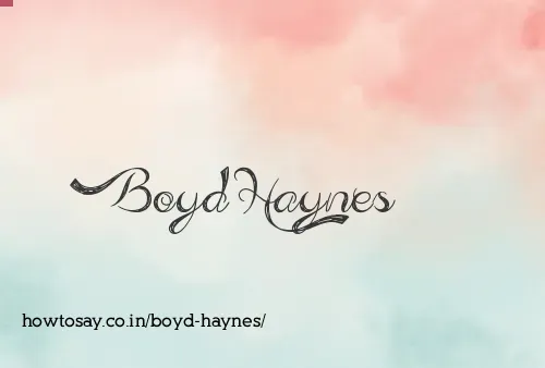 Boyd Haynes