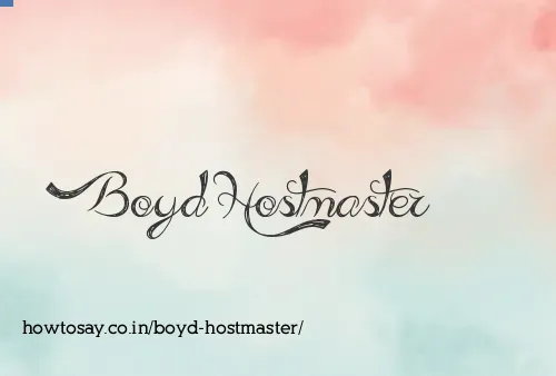 Boyd Hostmaster