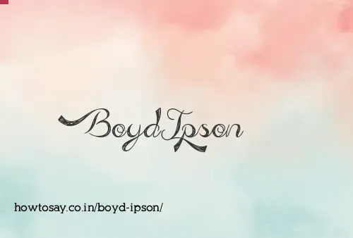 Boyd Ipson