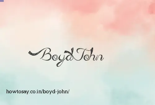 Boyd John