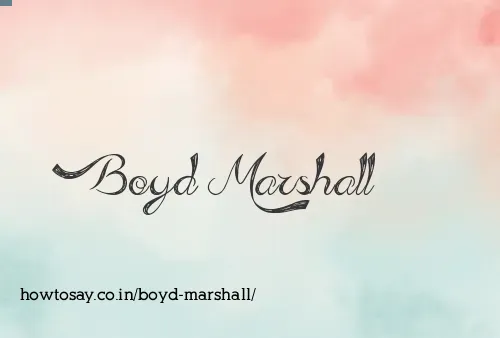 Boyd Marshall