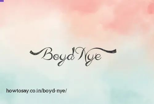 Boyd Nye