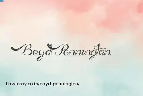 Boyd Pennington