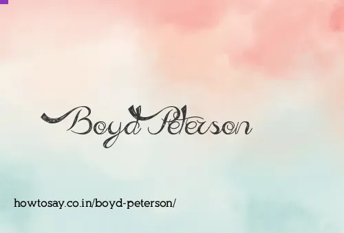 Boyd Peterson