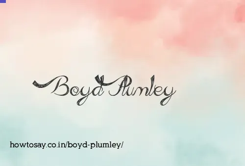 Boyd Plumley