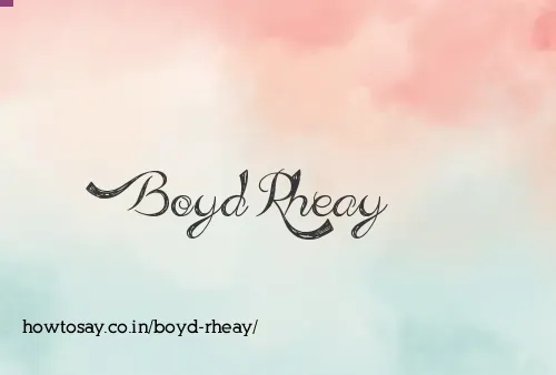 Boyd Rheay