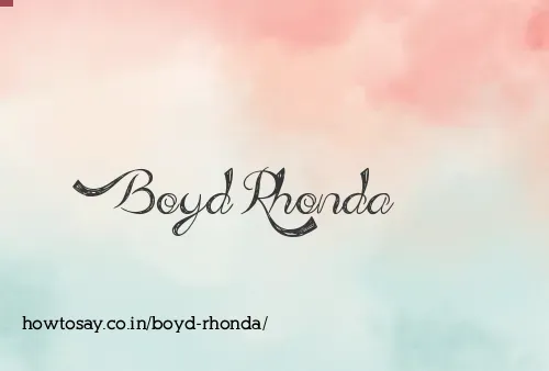 Boyd Rhonda
