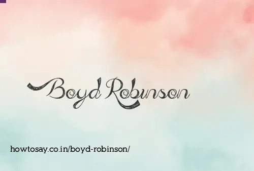 Boyd Robinson