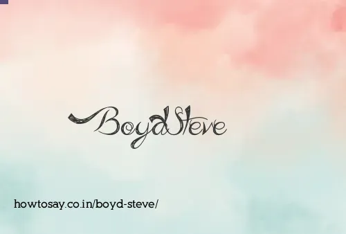 Boyd Steve