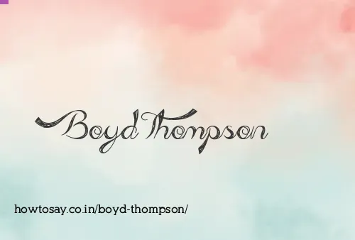 Boyd Thompson