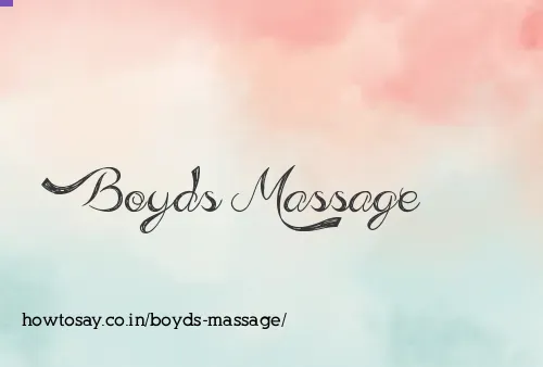 Boyds Massage