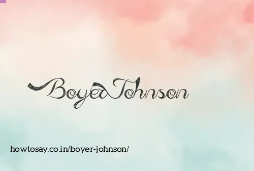 Boyer Johnson