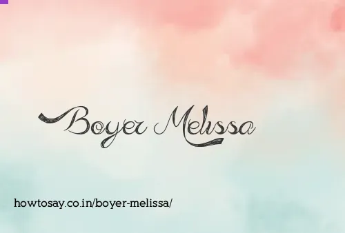 Boyer Melissa