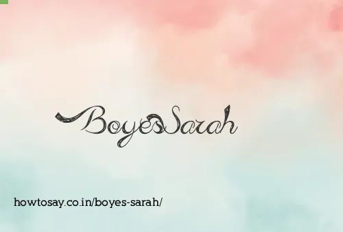 Boyes Sarah