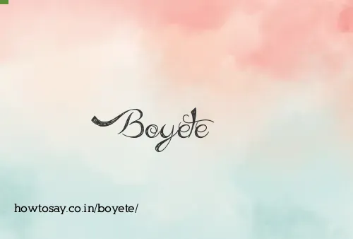 Boyete